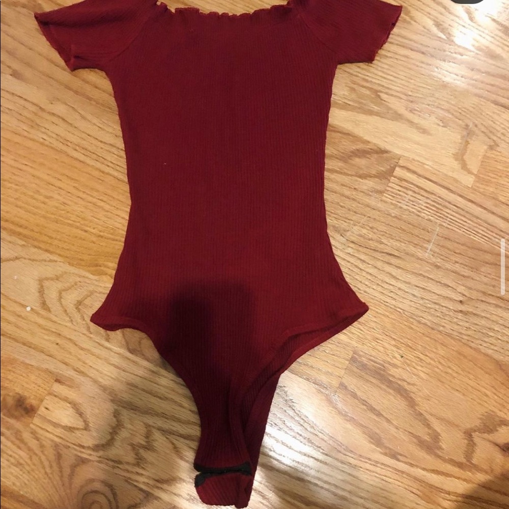 red bodysuit